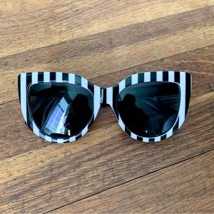 Striped Cateye Sunglasses